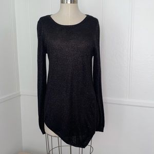 Anne Klein long sleeve glitter top knit medium